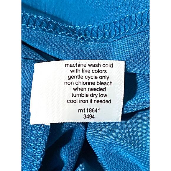 Lane Bryant Pull On Pants Aqua Womens Plus 22 / 24 Stretch Polyester Spandex - Picture 6 of 7